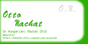 otto machat business card